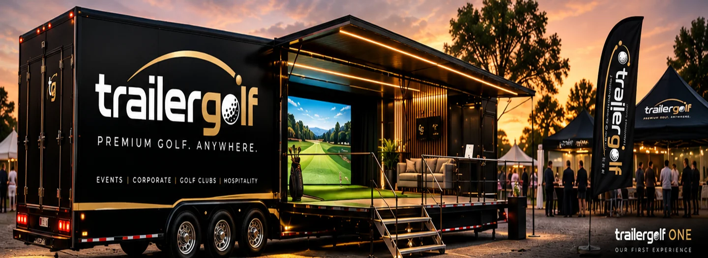 Conceptbeeld van de trailer met hospitalityruimte